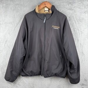 Purdue Boilermakers Fleece‎ Lined Jacket Mens XXL Full Zip Black Gold NCAA